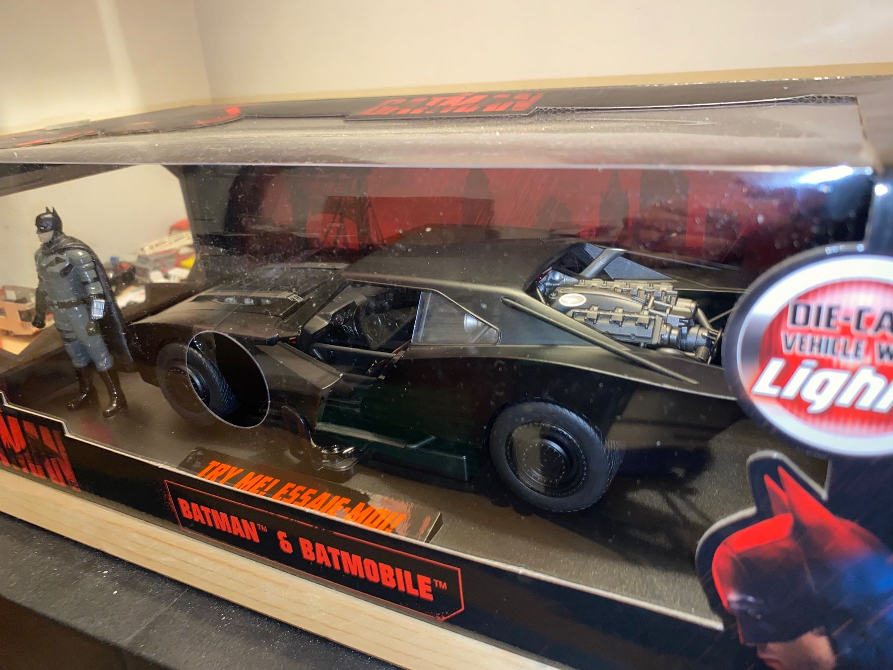 Jada Toys Modellini d'auto: Batman Figur & Batmobile 1/18 Try Me! – Nuovo e nell'imballaggio originale da Wohlen AG venduto da PrivatSammlung 1