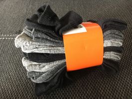 Kindersocken Gr. 31-34 grau und schwarz (7 Paare)