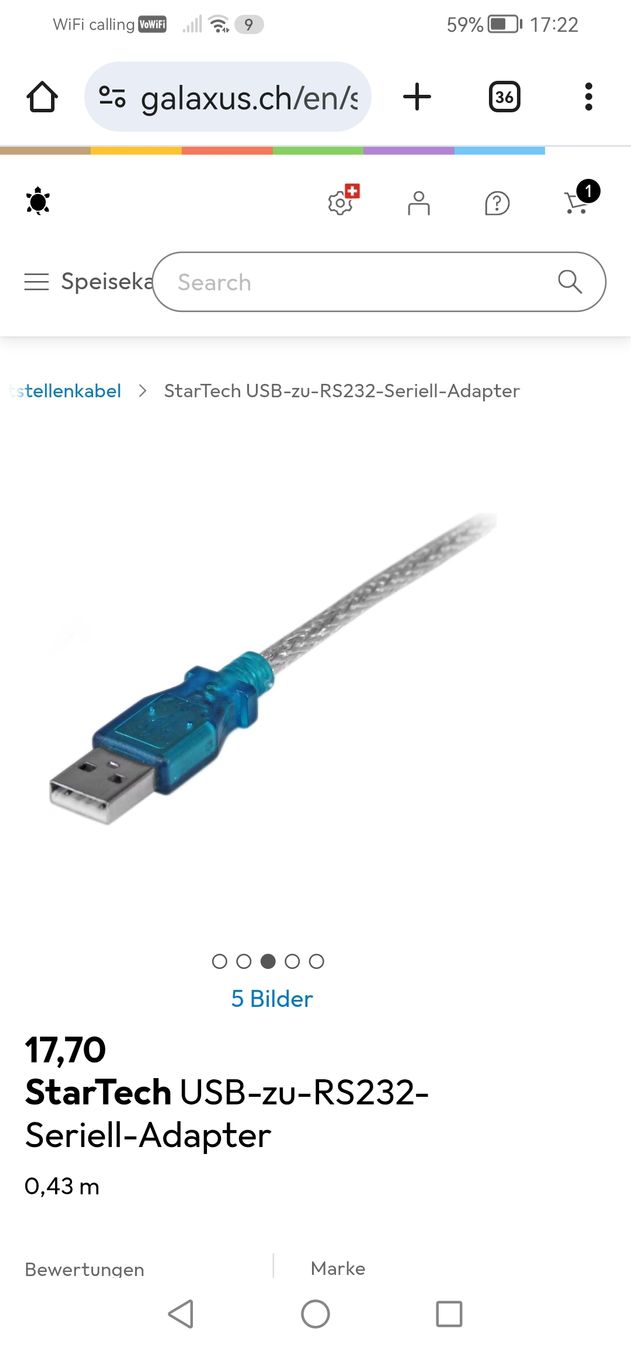 Unità & Adattatore: USB to Serial RS232 Adapter cable – Nuovo e nell'imballaggio originale da Pfäffikon ZH venduto da Gabriel64 2