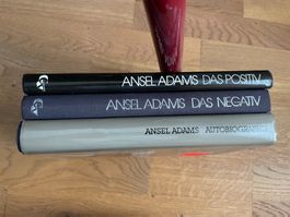 3 Bände Ansel Adams, Das Positiv, Das Negativ,Autobiographie