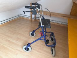 Gehhilfe Rollator blau gebraucht