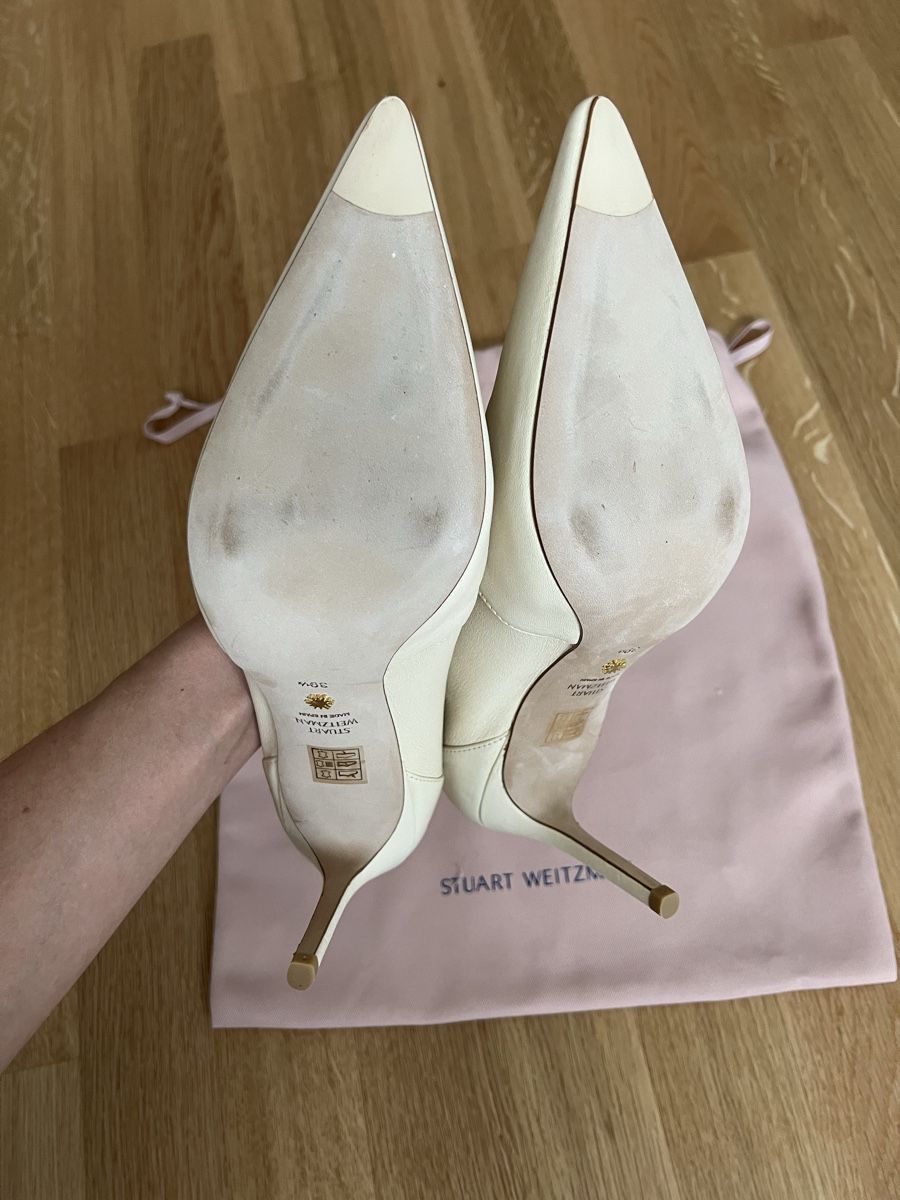 Hufschuhe: Stuart Weitzman Boots Cream Leather size 39.5 Used – Neu und originalverpackt aus Les Acacias von yul_bhw8 5