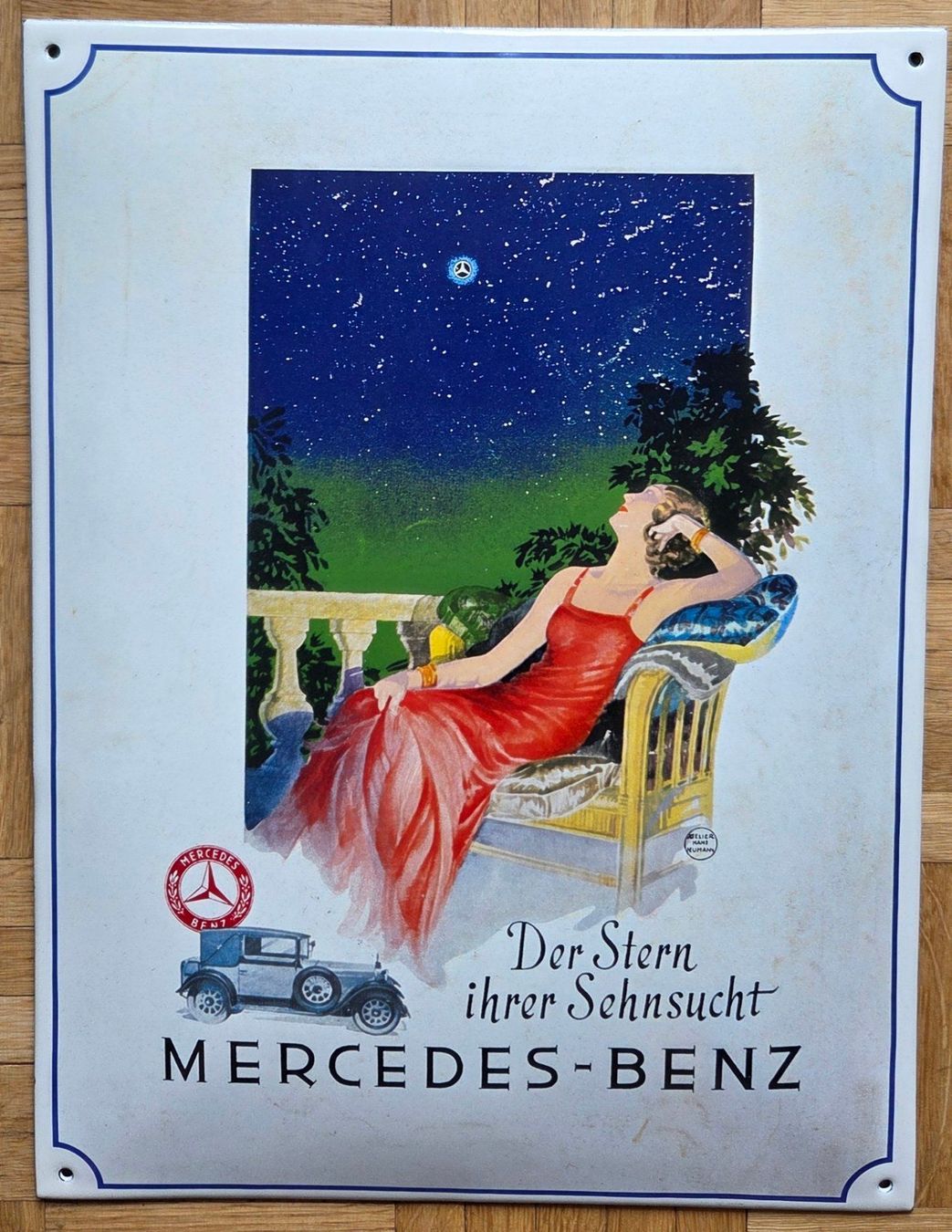 Mercedes-Benz Insegne: Emailleschild gewölbt Mercedes – Nuovo (secondo la descrizione) da Gossau SG venduto da tenerife11