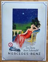 Emailtafel gewölbt Mercedes