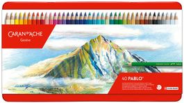 666.340 PABLO * Caran d'Ache * 40 Farbstifte im Metall-Etui