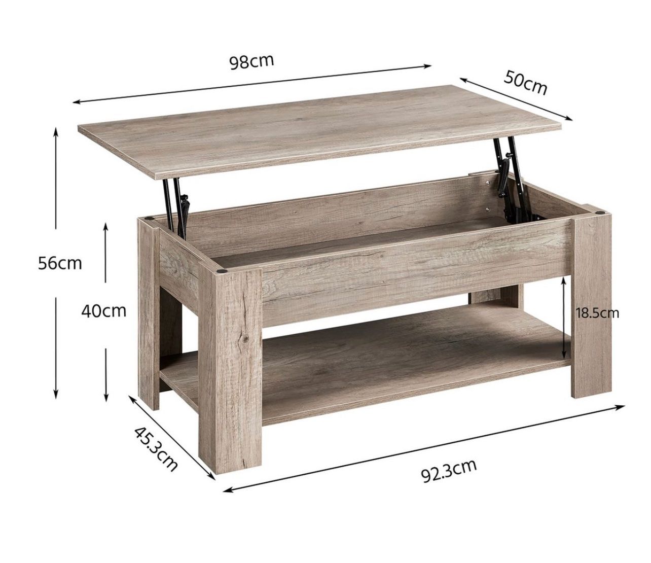 Tavoli: + Yaheetech Couchtisch, mit Höhenverstellbarer Platte – Nuovo e nell'imballaggio originale da Amriswil venduto da JaJa-Express 1