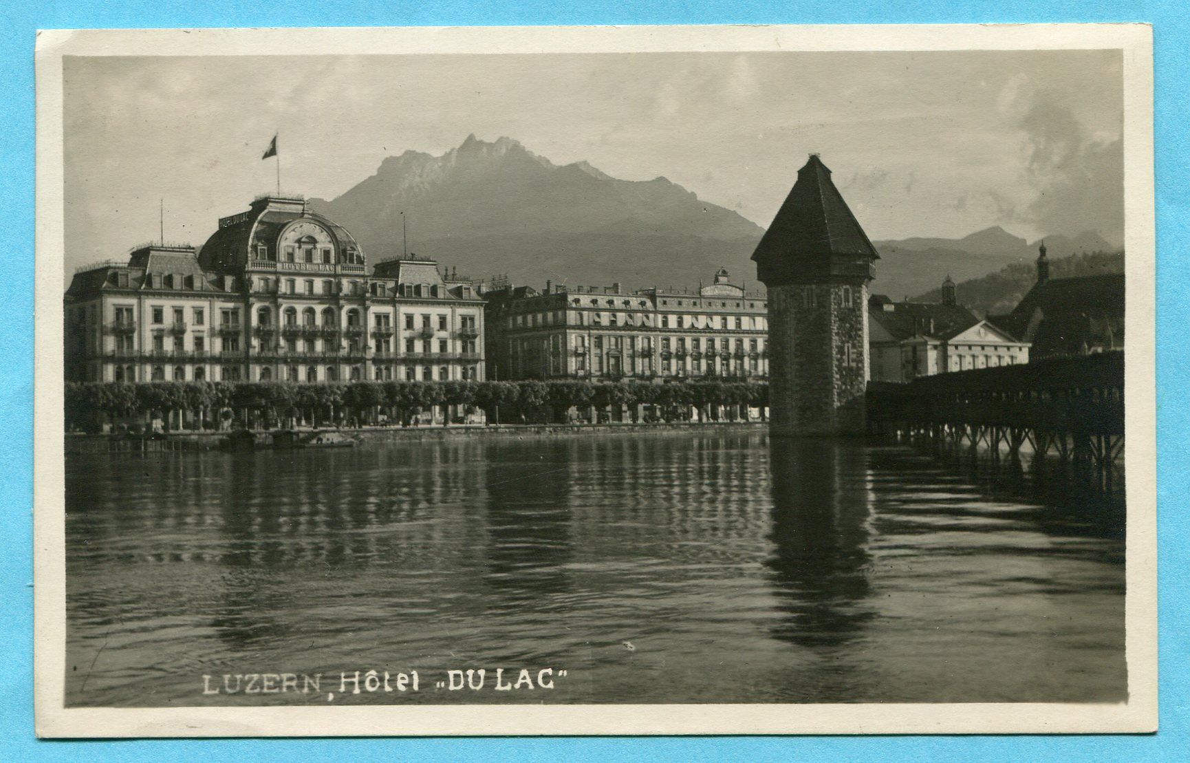 Cartoline postali: Luzern 1928 - Hotel "Du Lac" – Usato da Opfikon venduto da cleocat-vb