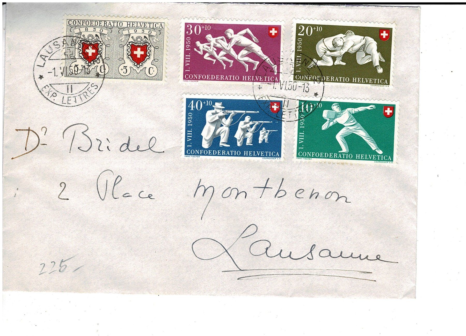 Tutti i francobolli: PP 1950 FDC französisch – Usato da Lausanne venduto da Whorvath