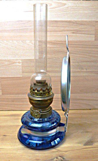 Lampade: Antike, blaue Petrollampe kompl. – Usato da Effretikon venduto da Heimstudio 5