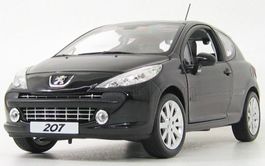 PEUGEOT 207, Massstab 1:18, Farbe Schwarz