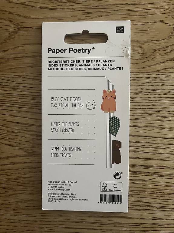 Sticker: Paper Poetry Index Stickers – Nuovo (secondo la descrizione) da Zürich venduto da nic_l9gv 1