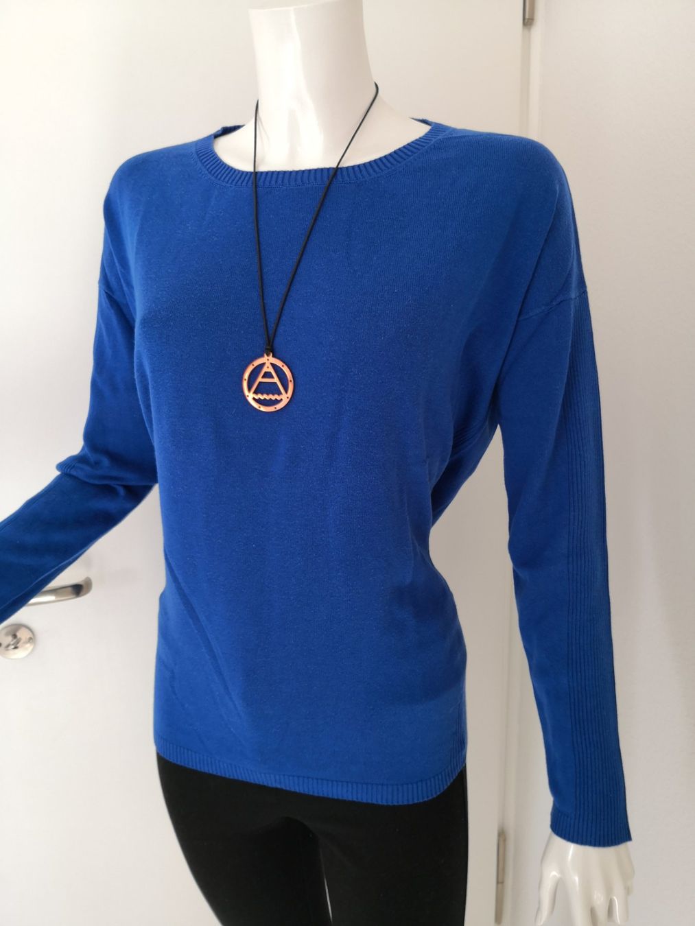S.Oliver Maglioni & Felpe: 🤩S.OLIVER STRICK-PULLOVER ROYALBLAU MIT REISSVESCHLÜSSEN – Usato da Olten venduto da Naja-Twins-Twins 1