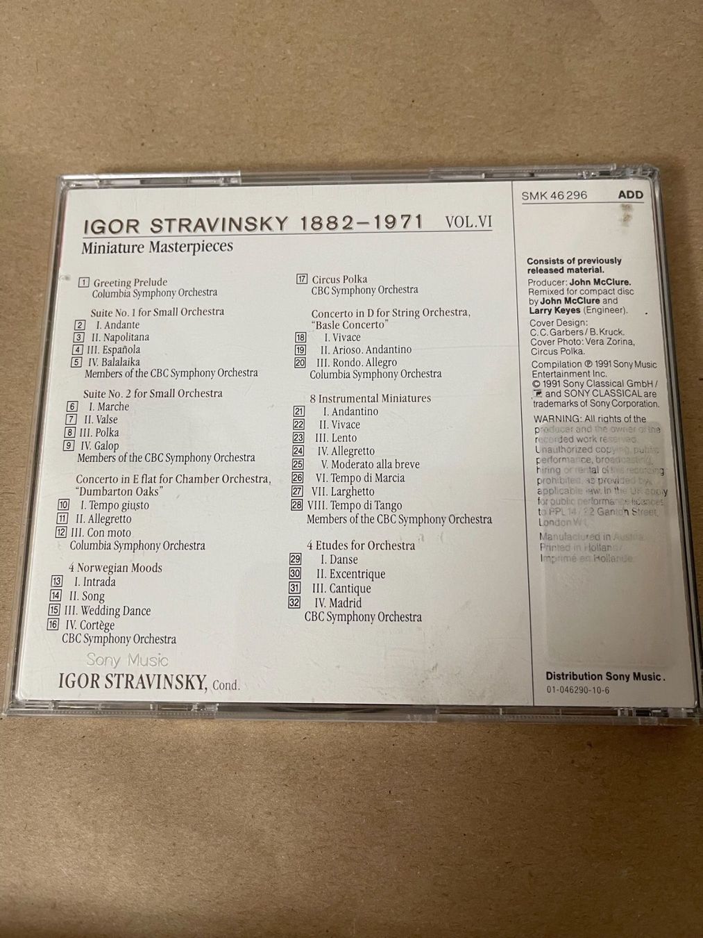 CD: Igor Stravinsky - Miniatur Masterpieces – Usato da Rüti ZH venduto da alumedien 1