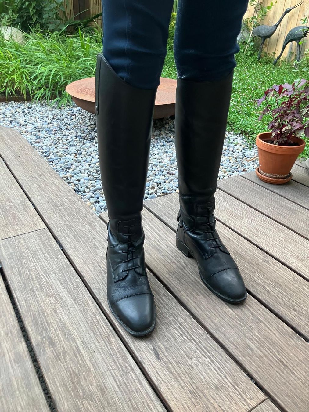 4Riders Scarpe per ragazze: Reitstiefel Leder Gr. 36 – Usato da Riehen venduto da salzkresse15 4