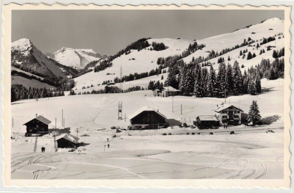 Ansichtskarten: Col des Mosses - Restaurant + Skilift Lécherette – Gebraucht aus Binningen von Mountainrider