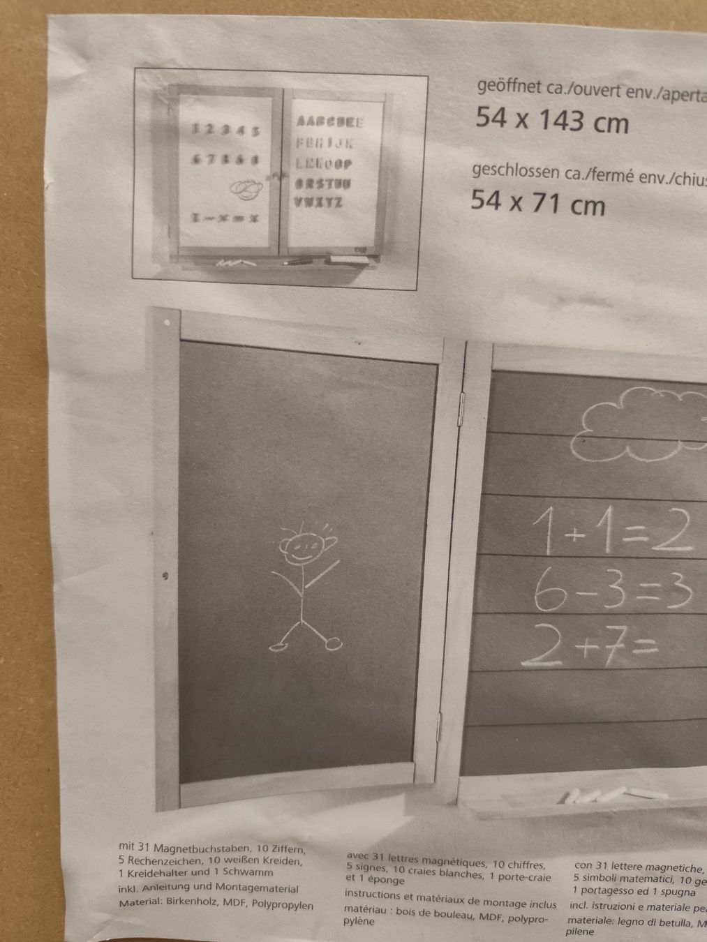 Lavagne: Wand- Klapptafel Kinder – Nuovo e nell'imballaggio originale da Oberaegeri venduto da frappe5 1