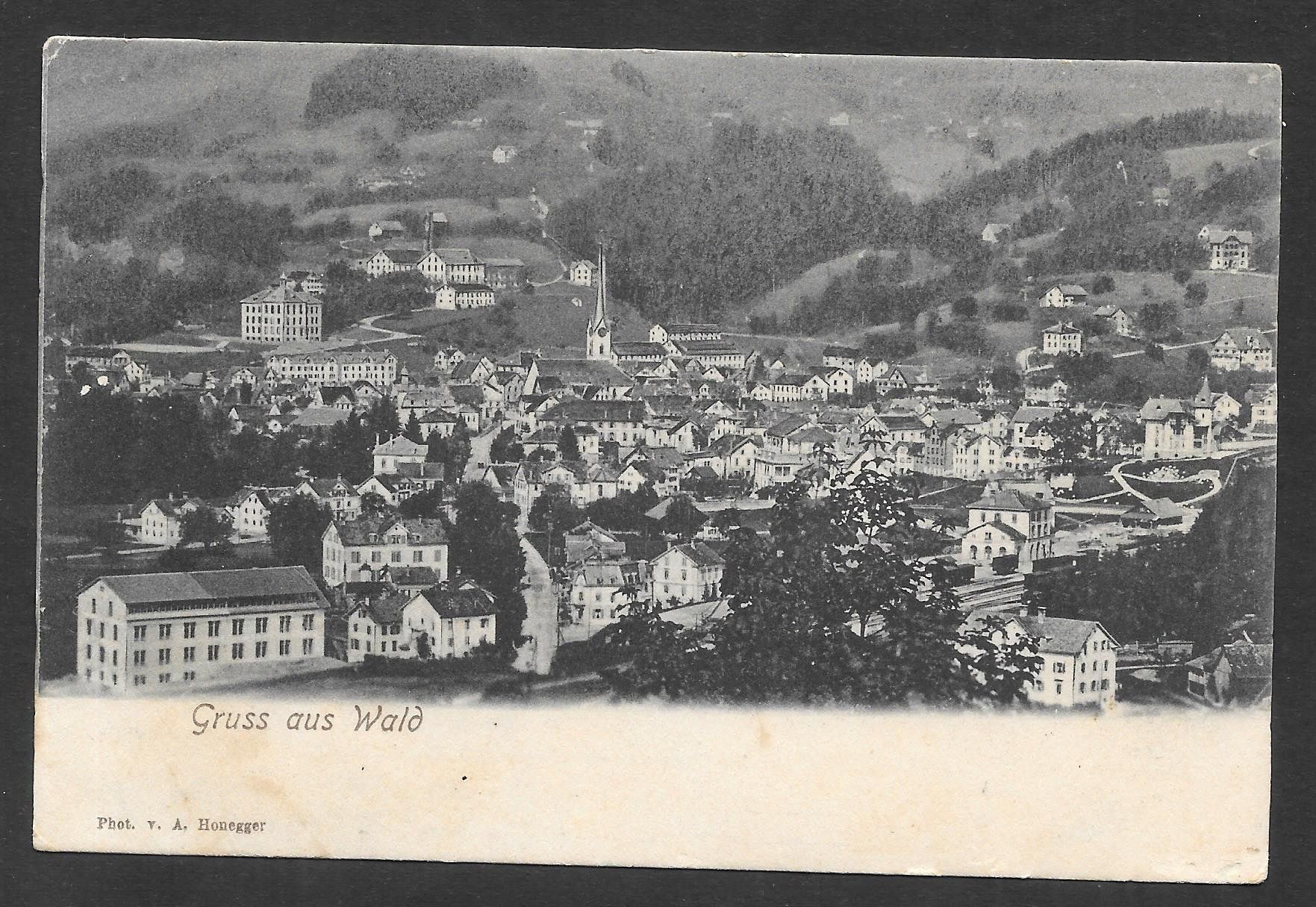 Cartoline postali: Wald Gesamtansicht – Usato da Olten venduto da clotaldi