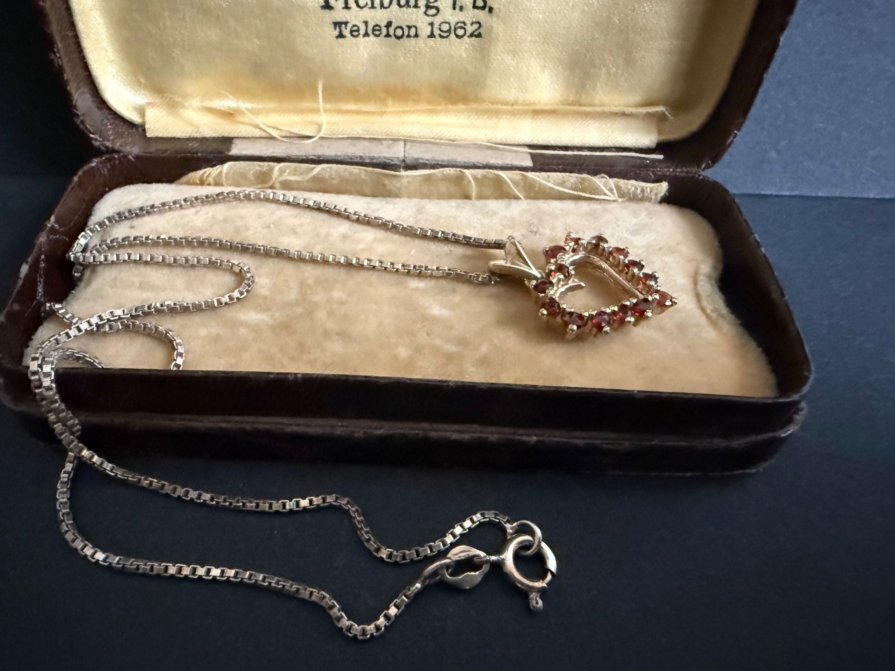 Catenine: Silber Kette mit Granat Anhänger 800, 925 – Usato da Spiegel b. Bern venduto da Rogger72 2