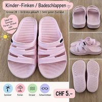 Rosa Kinder-Finken / Badeschlappen, Grösse 28