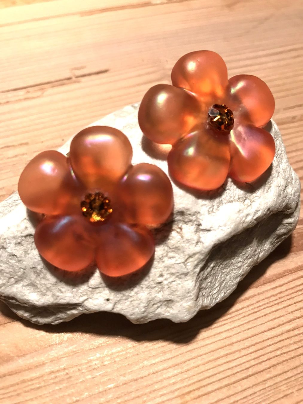 Boucles d'oreille: Vintage Ohrclips in orange – D'occasion à Otelfingen par Jupi07 1