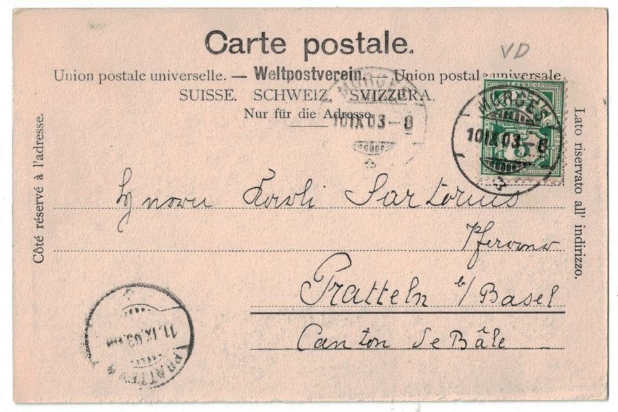 Ansichtskarten: Morges, circulée 1903 – Gebraucht aus Frauenfeld von POML 1
