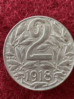 Historische 2 Heller Münze, Jahrgang 1918