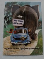 Witzige Vintage Postkarte, Gruss aus Safaripark,