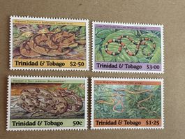 Briefmarken Trinidad & Tobago: Schlangen, postfrisch!