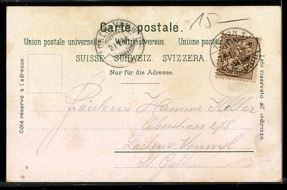 Ansichtskarten: Zürich, Limmat mit Schiffsanlegestelle  – Gebraucht aus Berlin von bartko-reher 1