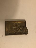Messing Ablageschale Oldtimer Motiv Vintage Zustand gut