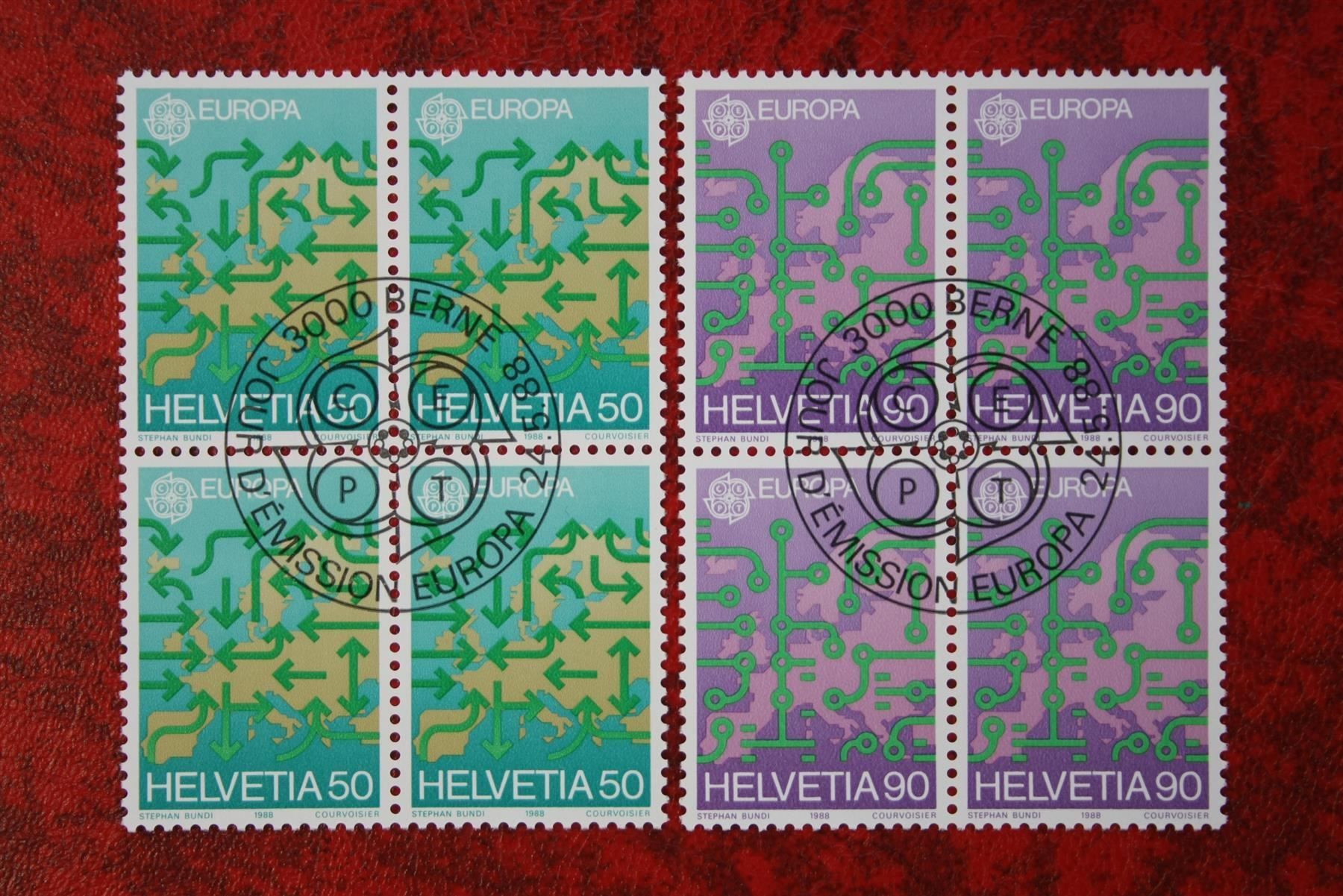 Alle Briefmarken: 1988: 763 + 764 Et. mit Gummi – Neu (gemäss Beschreibung) aus Deitingen von Lglobi