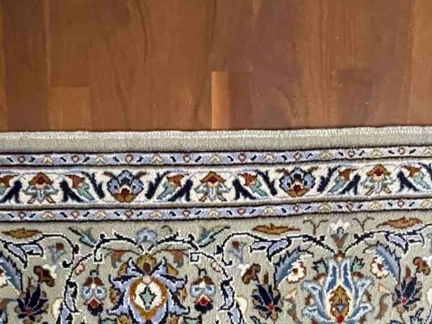 Tappeti: Orientteppich handgeknüpft hellblau florales Muster – Usato da Möhlin venduto da mikadomio 1