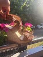 Keilabsatz Sandalen Stuart Weitzman Leder Grösse 36 braun