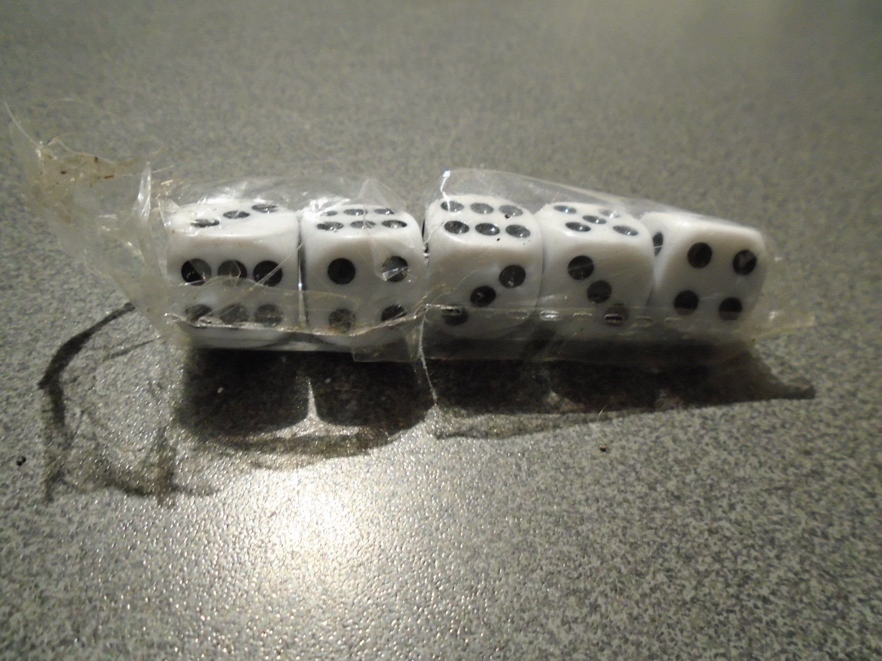 Spiele: Würfel 5 Stück, weiss – Gebraucht aus Zürich von Motzkuh