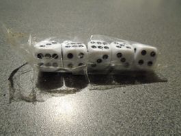 Würfel 5 Stück, weiss