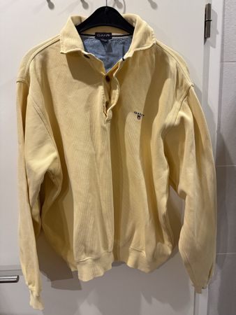 Polo à longues manches GANT USA jaune taille L 100% coton