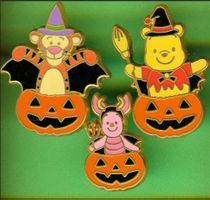 3 Pins  Winnie Pooh & Ferkel & Tigger  HALLOWEEN 