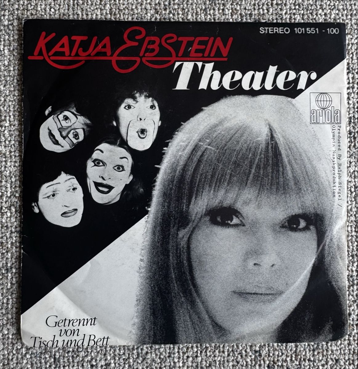 Schallplatten: Katja Ebstein  - Theater - 7" Single - 80s Schlager – Gebraucht aus Rorbas von BlackstarRecords