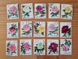 China Briefmarken Satz aus 1964 gest. Karte N3 gem. Bilder