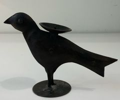 Oiseau bougeoirs en fer forgé