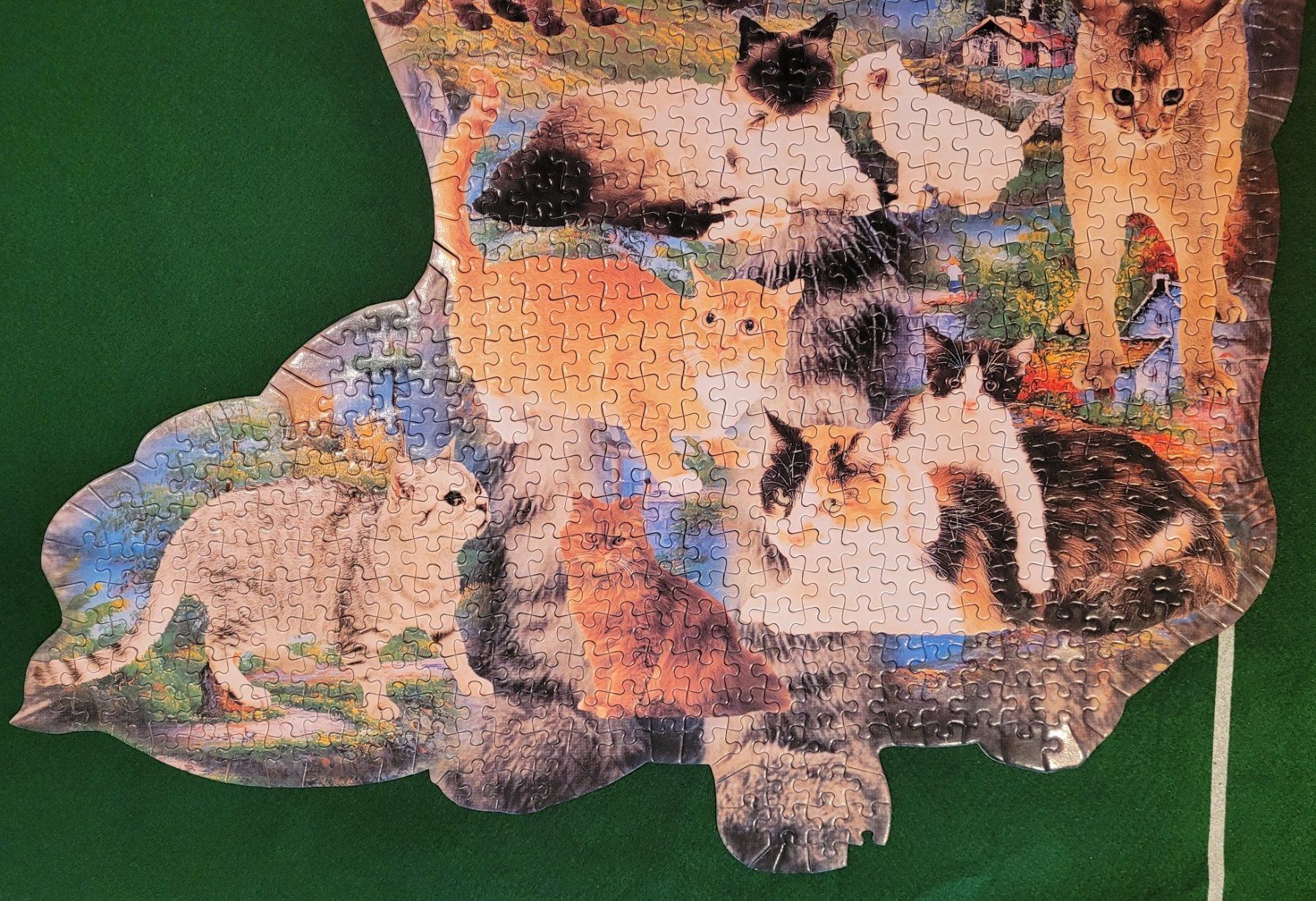 Puzzles: Katzen-Puzzle 1000er - Katzenumriss – Gebraucht aus Madiswil von Laubfleck 2