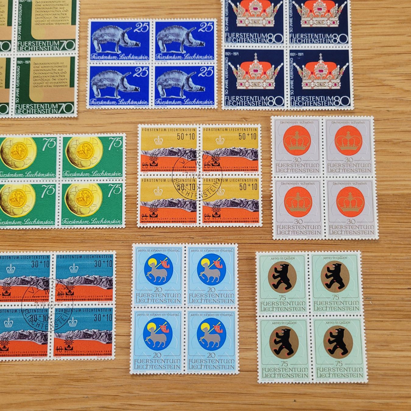 Alle Briefmarken: Timbres Block de 4 Liechtenstein – Gebraucht aus Biel/Bienne von Destockweb 3