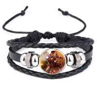 Neues Lederarmband mit Amulett Iron Man