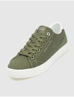 ⭐TOMMY HILFIGER⭐️ Vulc Summer Low Stoff Sneakers Olivgrün 43