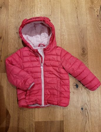 Kinder Steppjacke pink mit Kapuze gebraucht Gr. 92