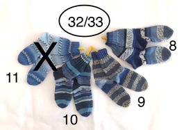 handgestrickte Wollsocken, 32/33