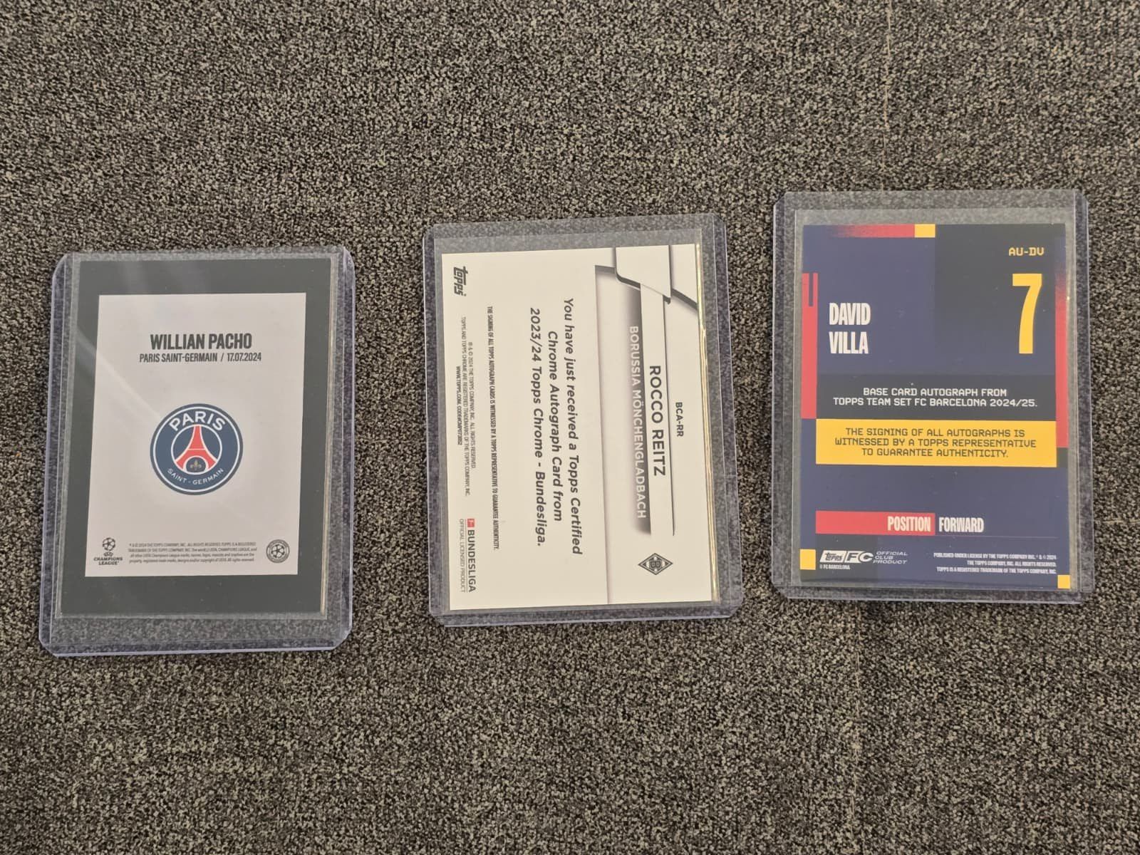 Topps Sammelbilder & Trading cards: Topps Set Nummeriert+Autogramm, Pacho, Reitz, Villa – Neu (gemäss Beschreibung) aus Uzwil von Dkcryp 1