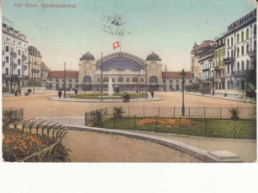 Cartoline postali: Basel Bundesbahnhof 1908 – Usato da Bürglen TG venduto da StampGraf