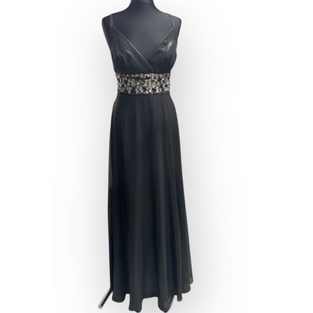 Elegantes Abendkleid Gr. 40 Schwarz Glitzer