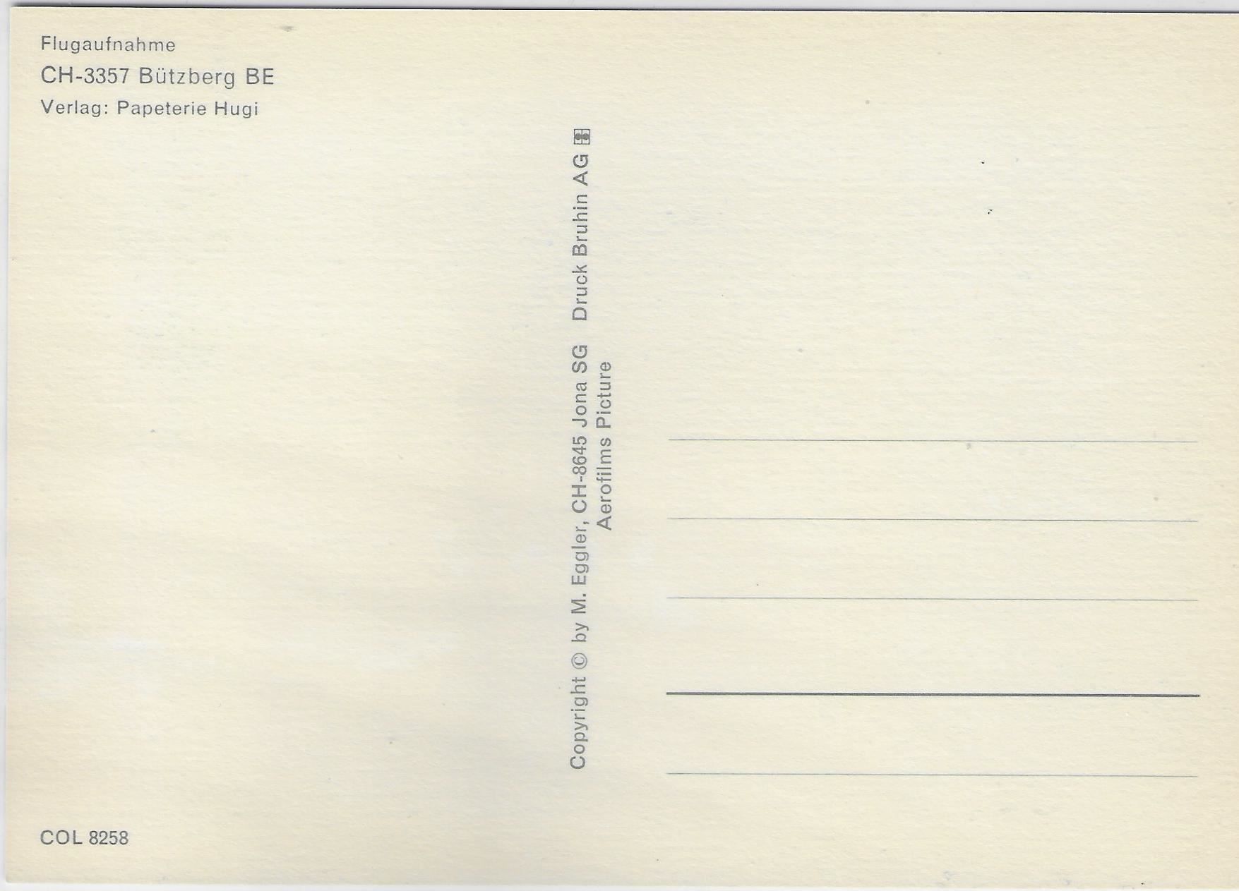 Cartoline postali: Flugaufnahme Bützberg BE – Antico da Ettingen venduto da Kartenplanet 1
